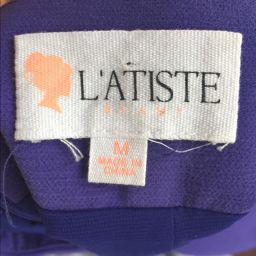 L’ATISTE Purple Cutout Halter Dress - Picture 6 of 7